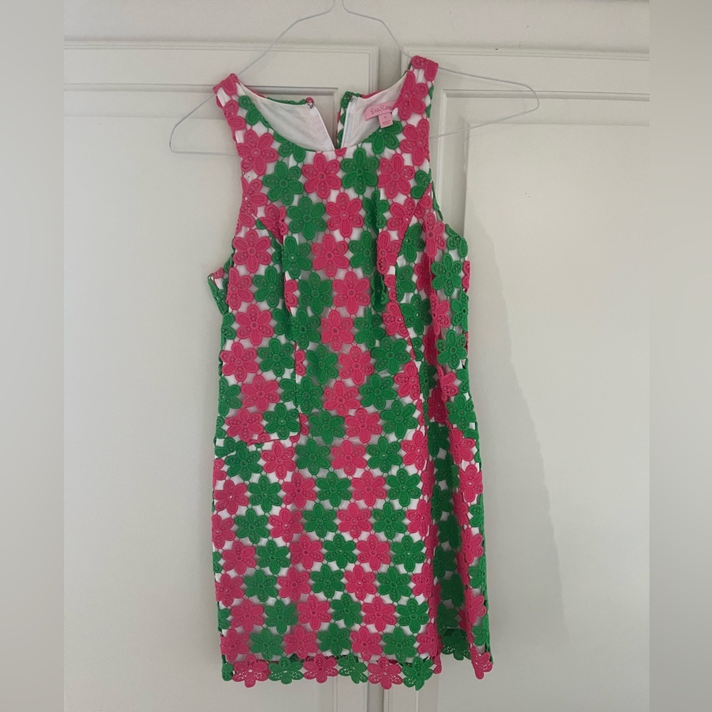 Lilly Pulitzer Pink and Green Floral Dress